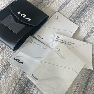 Kia K5 2023 Car Manual Set with Black Case
